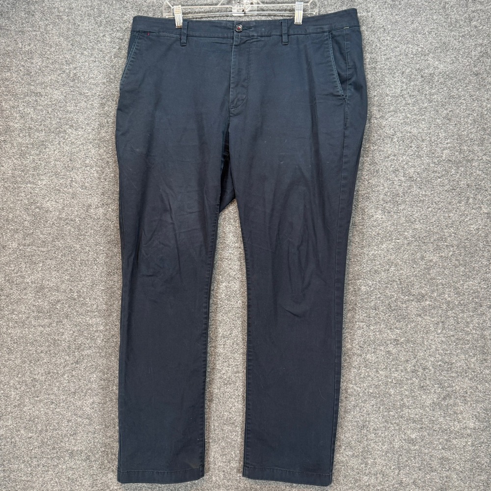 Untuckit Chino Pants Men 40x32 Navy Blue Stretch Cotton St. Clair Straight‎ Fit